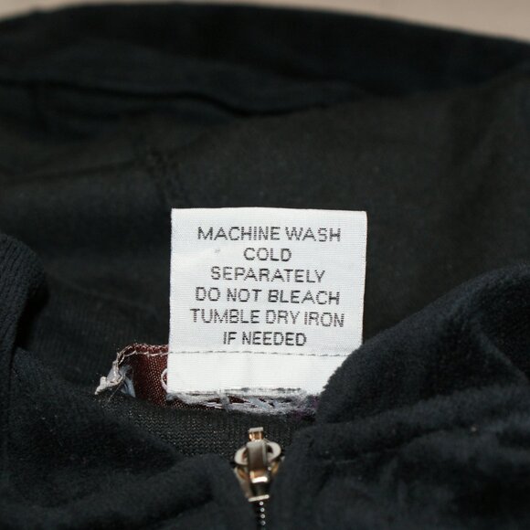 Zippered Hoody Velviteen Black Jacket Size L by Whisper Me - Picture 12 of 14